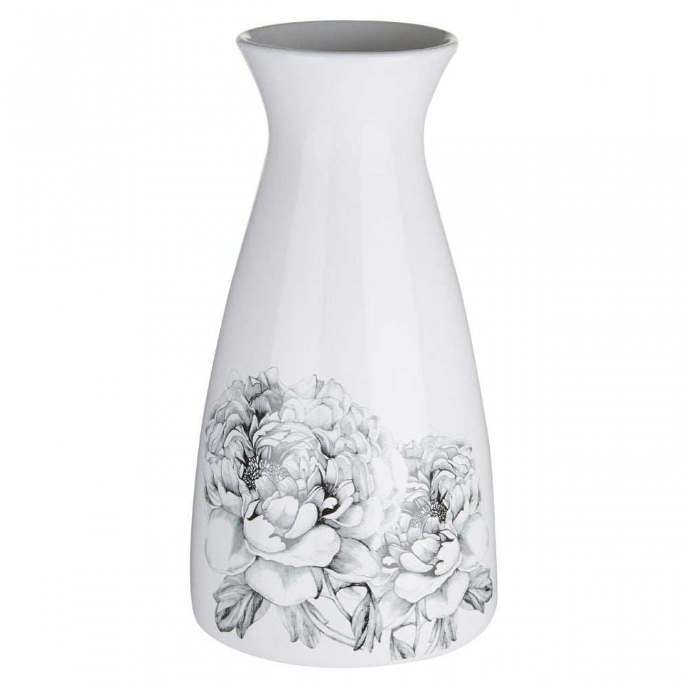 White And Black Bloom Vase