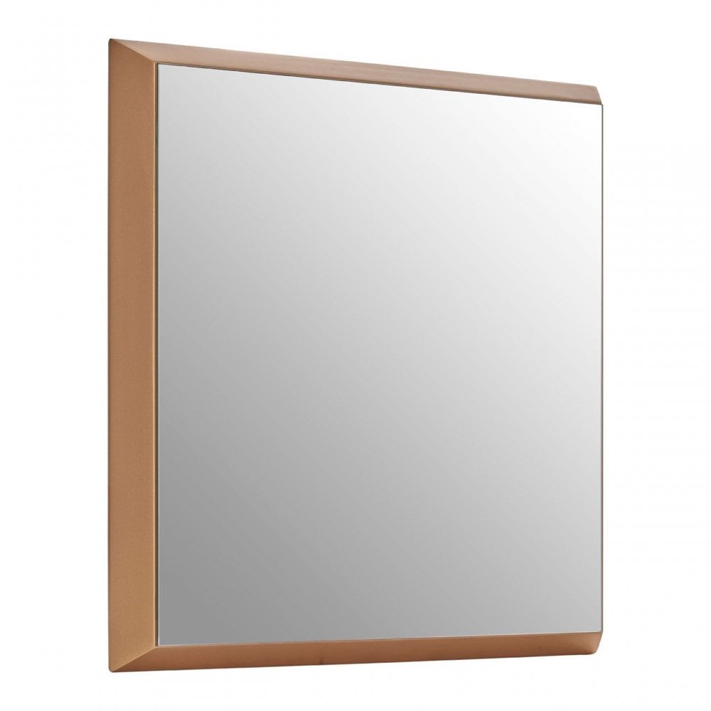 Large Square Gold Finish Wall Mirror