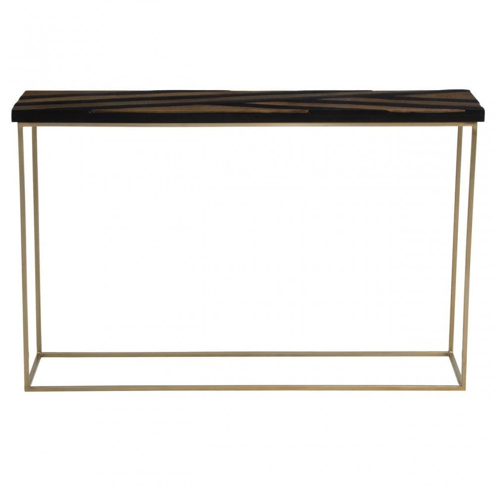 Aris Black And Gold Console Table