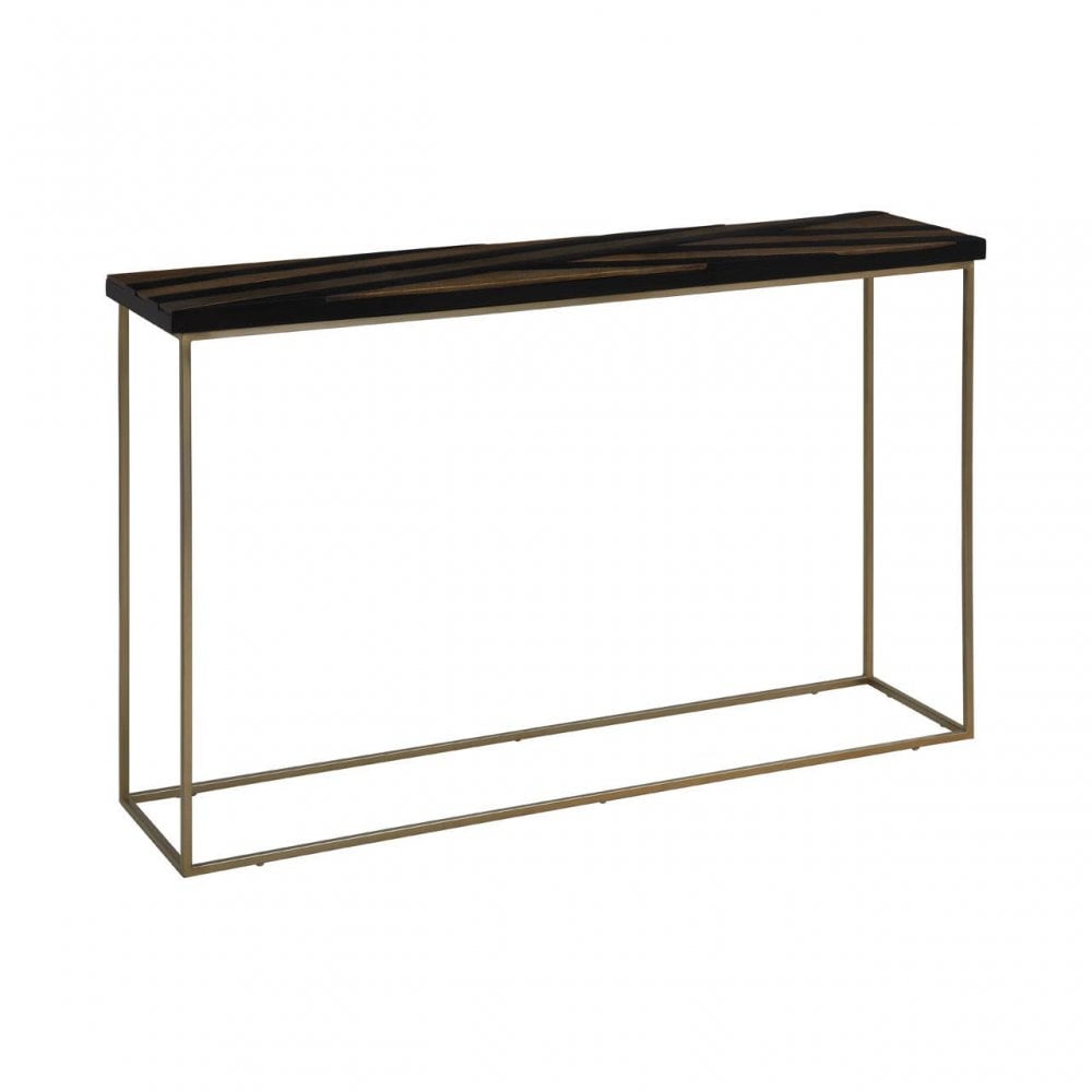 Aris Black And Gold Console Table