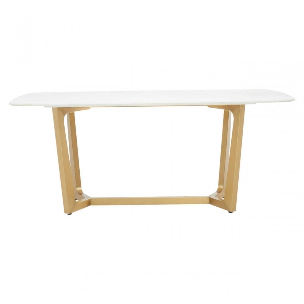 Moda White Marble Dining Table