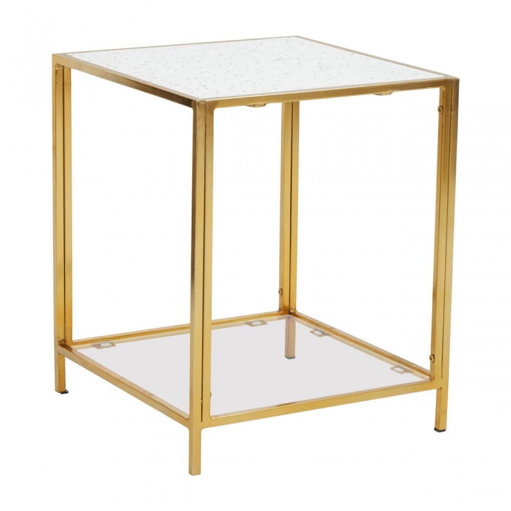 Novi Glass / Gold Frame Console Table