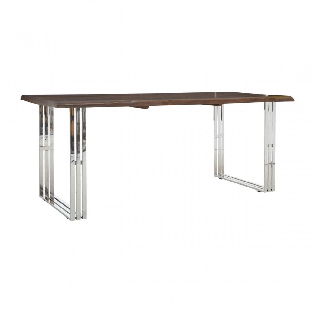 Hampstead Natural And Silver Dining Table