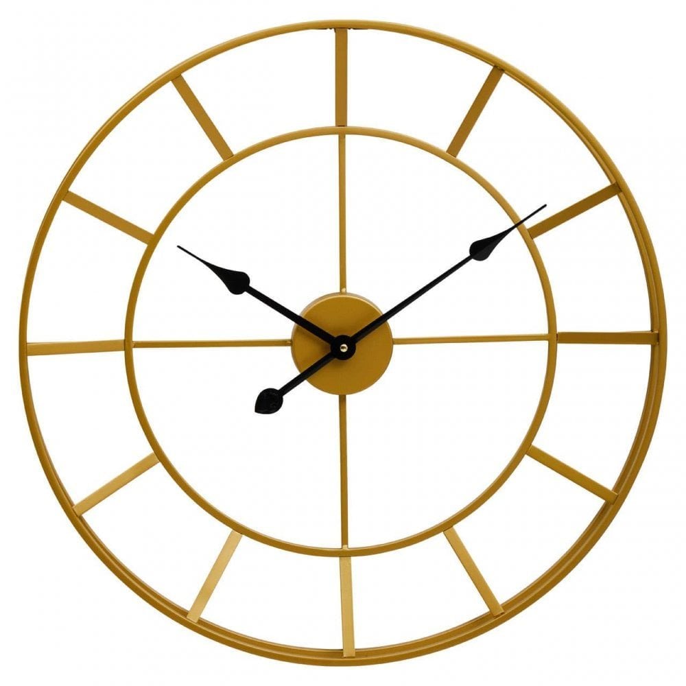 Kent Large Gold Frame And Black Detail Wall Clock