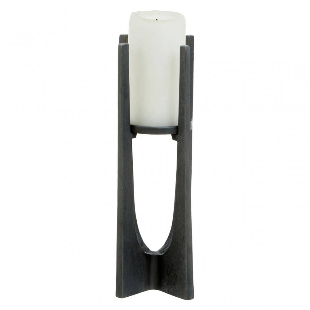 Dante Small Grey Candle Holder