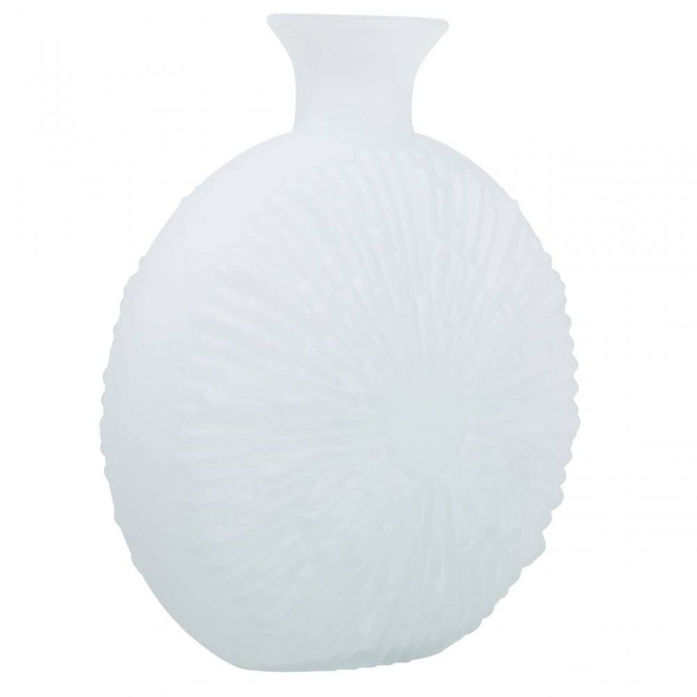 Hadia Matte White Glass Vase