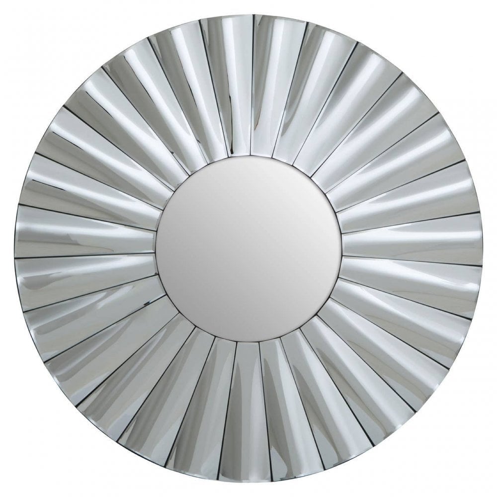 Jade Round Silver Wall Mirror