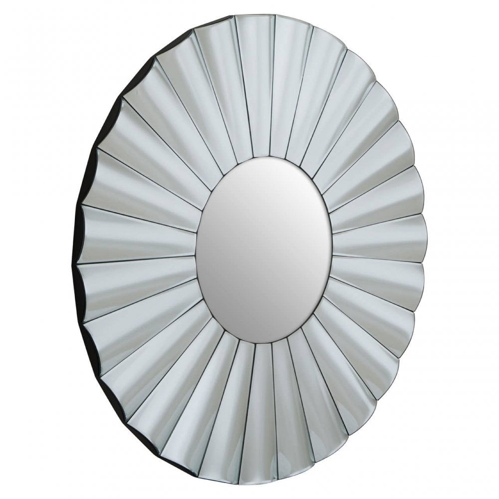 Jade Round Silver Wall Mirror