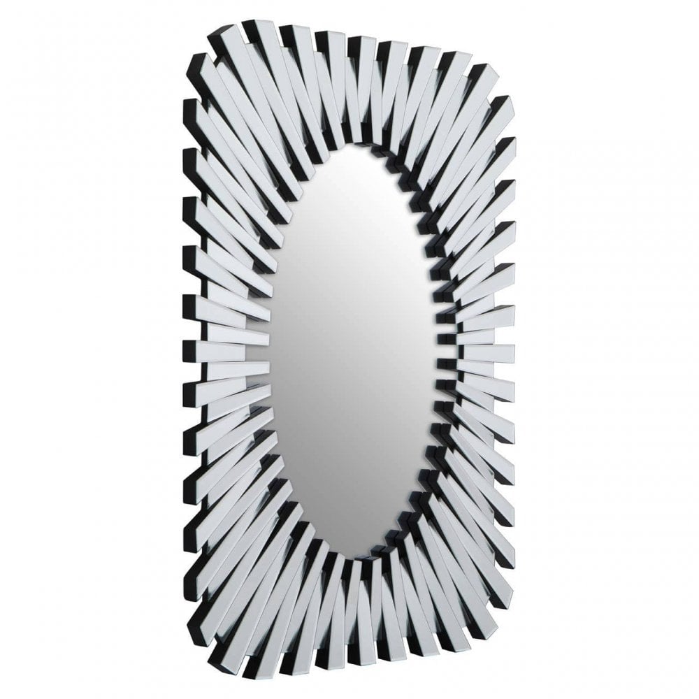 Jade Silver Sunburst Wall Mirror