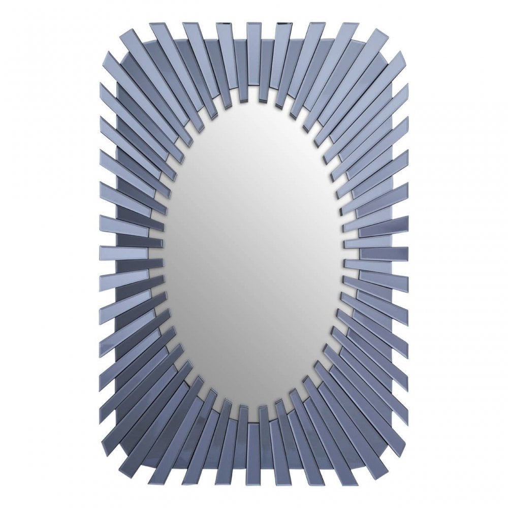 Jade Grey Sunburst Wall Mirror