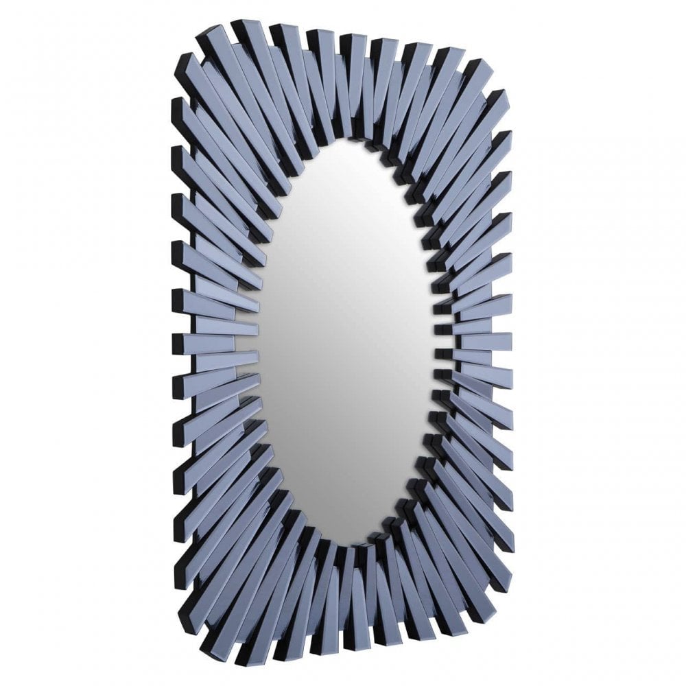 Jade Grey Sunburst Wall Mirror