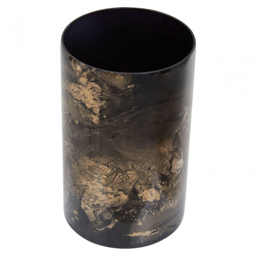 Gaia Black And Gold Large Candle Holder