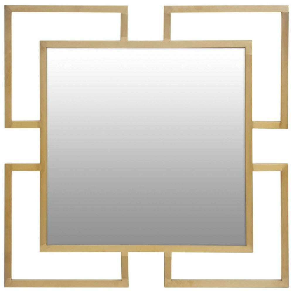 Allure Gold Brushed Small Wall Mirror