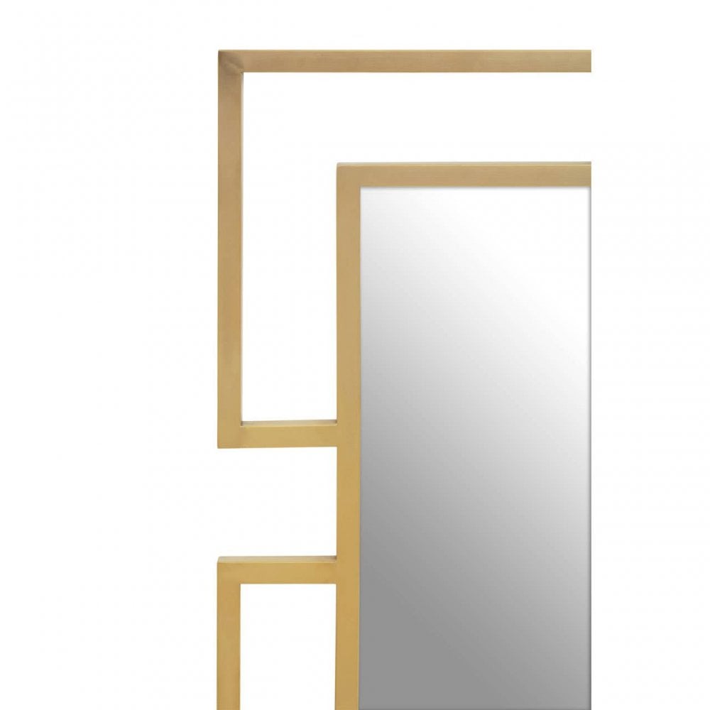 Allure Gold Brushed Small Wall Mirror