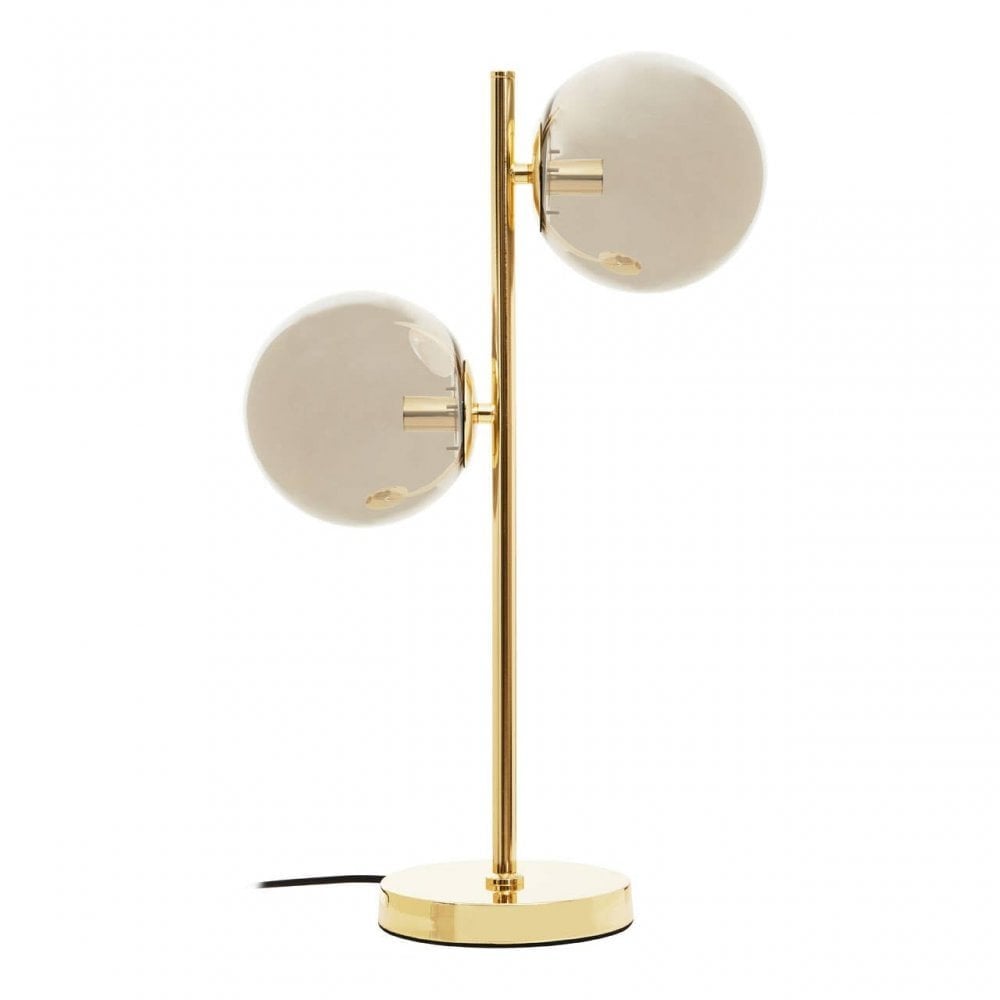 Karter Silver Glass With Gold Finish Table Lamp