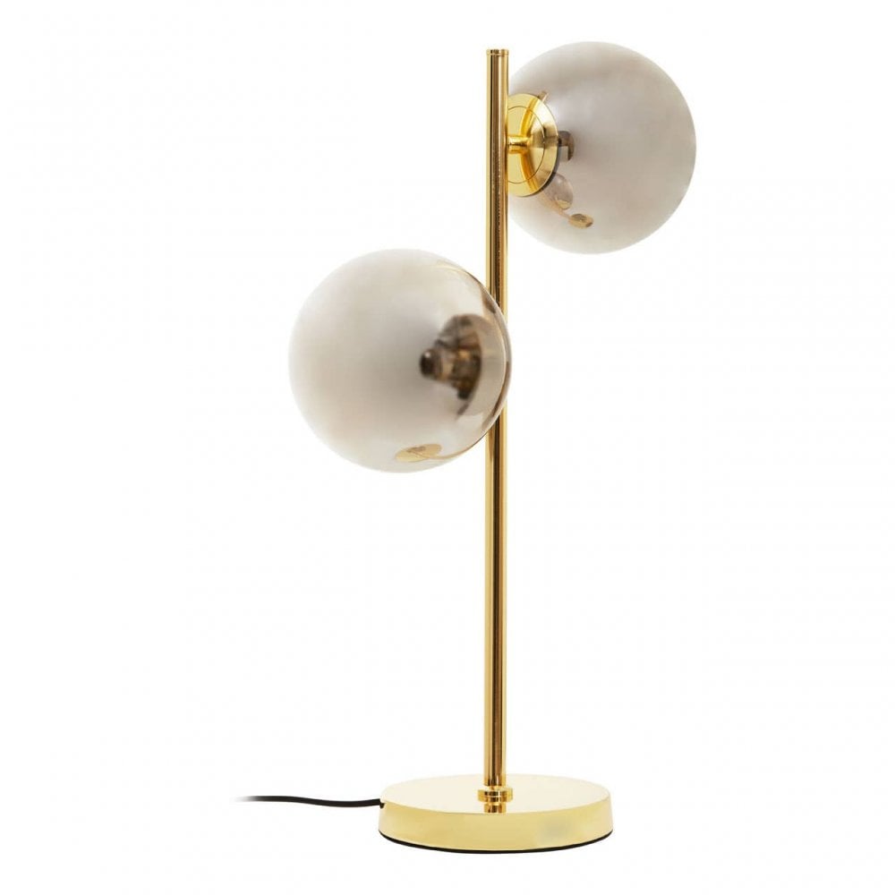 Karter Silver Glass With Gold Finish Table Lamp