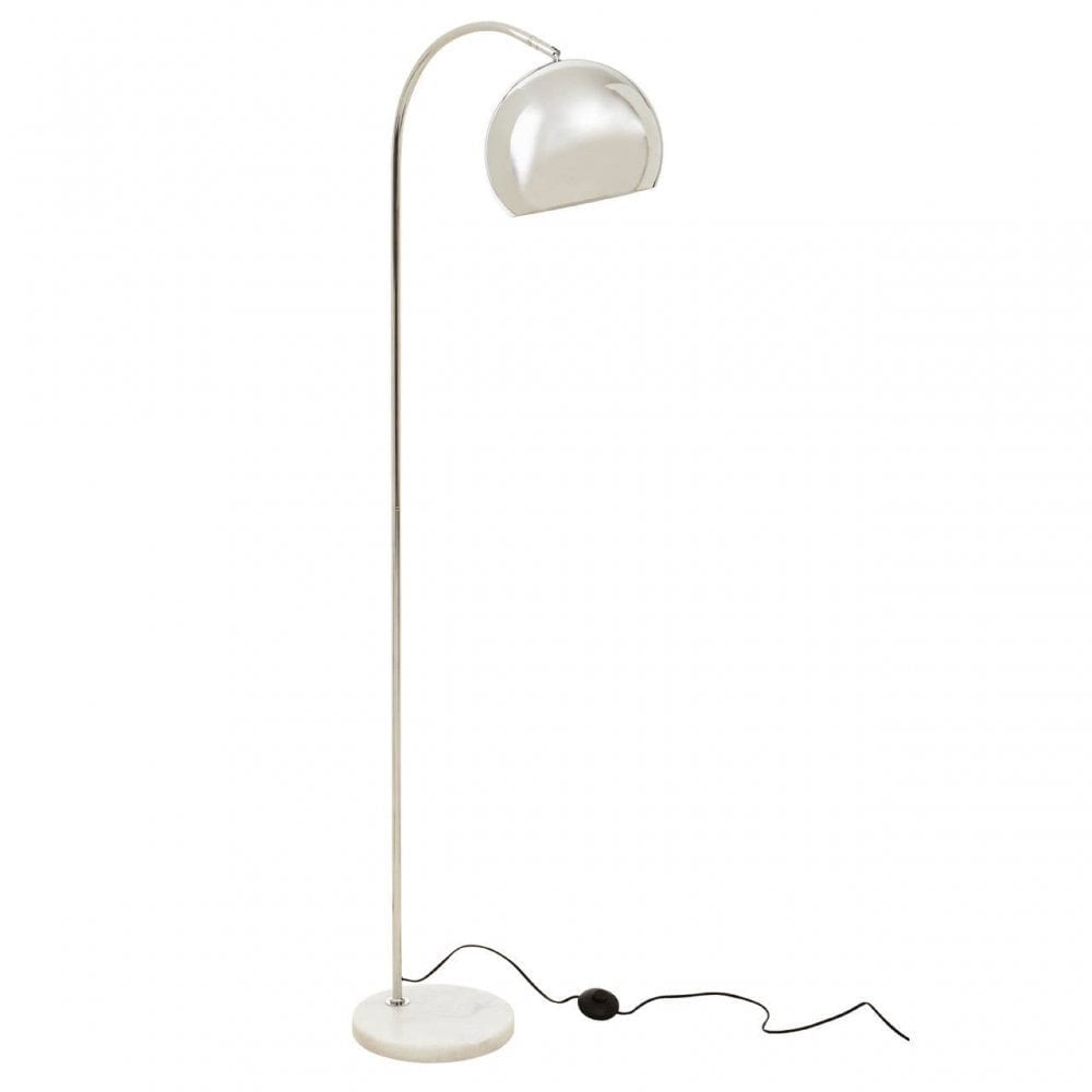 Karter Floor Chrome Finish Lamp With White Base