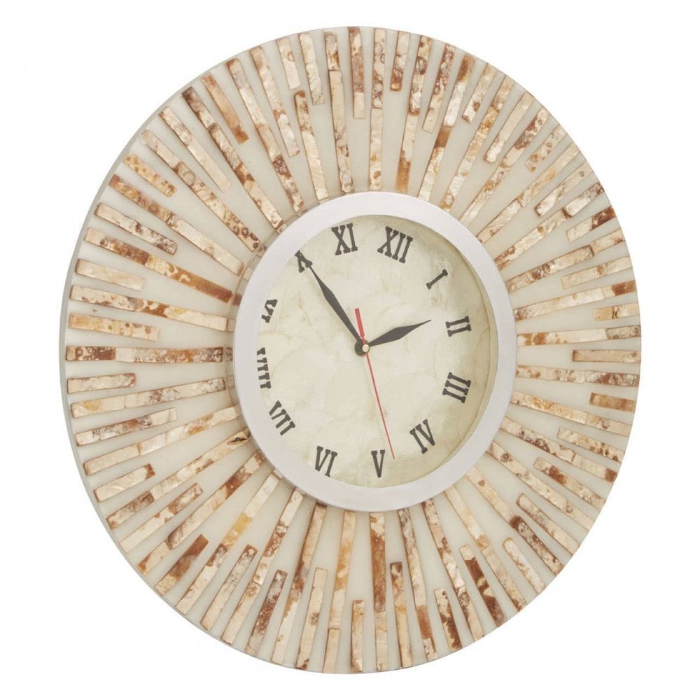 Palu Natural Shell Wall Clock