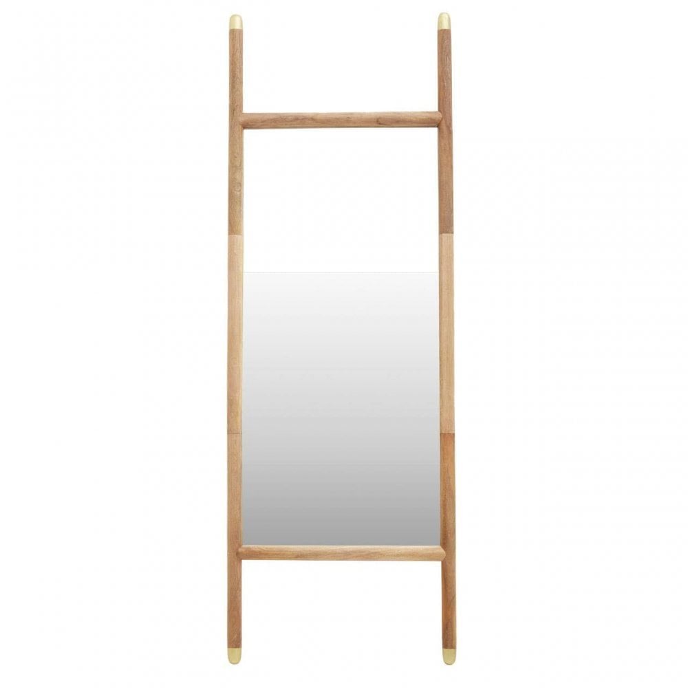 Nirav Natural Wooden Frame Mirror