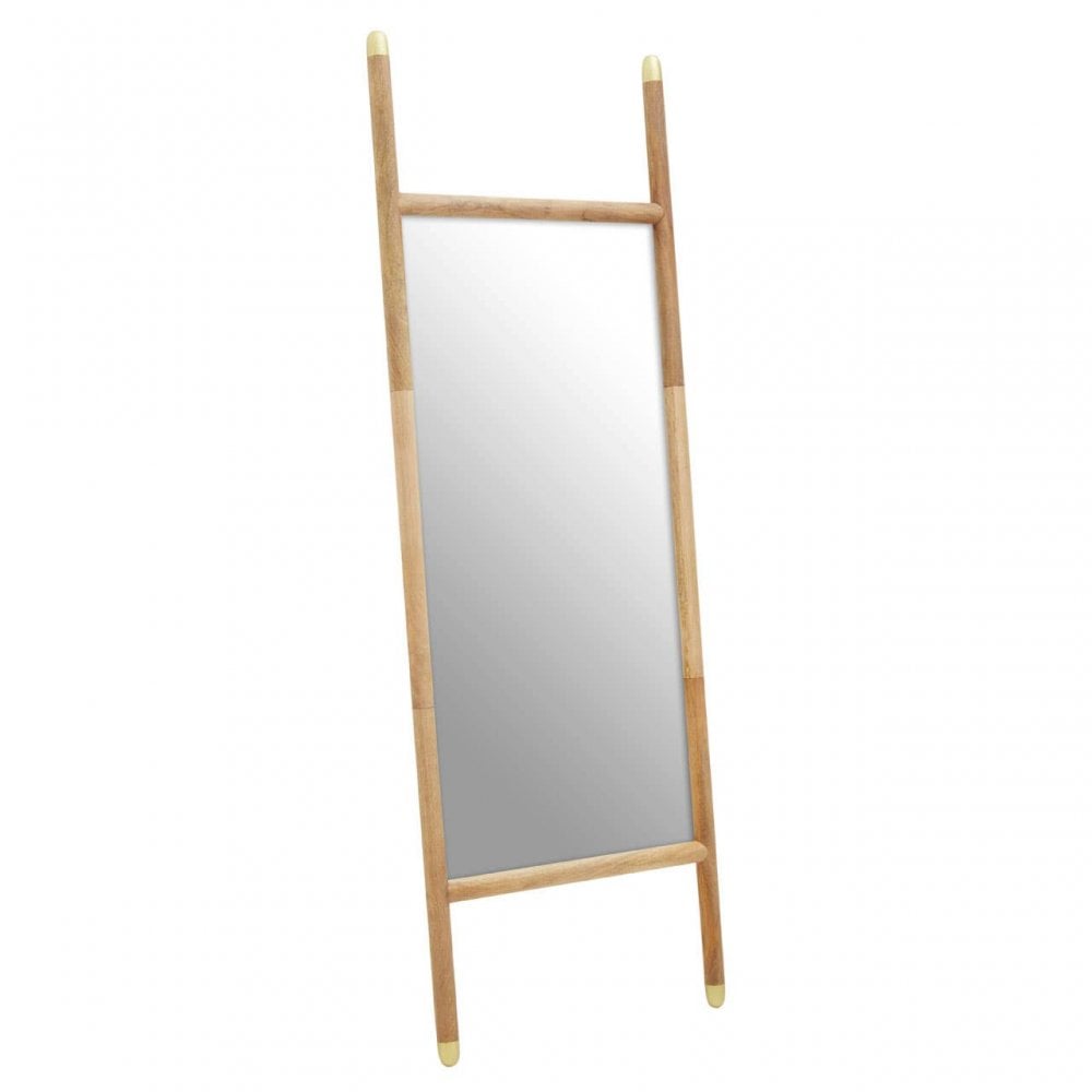 Nirav Natural Wooden Frame Mirror