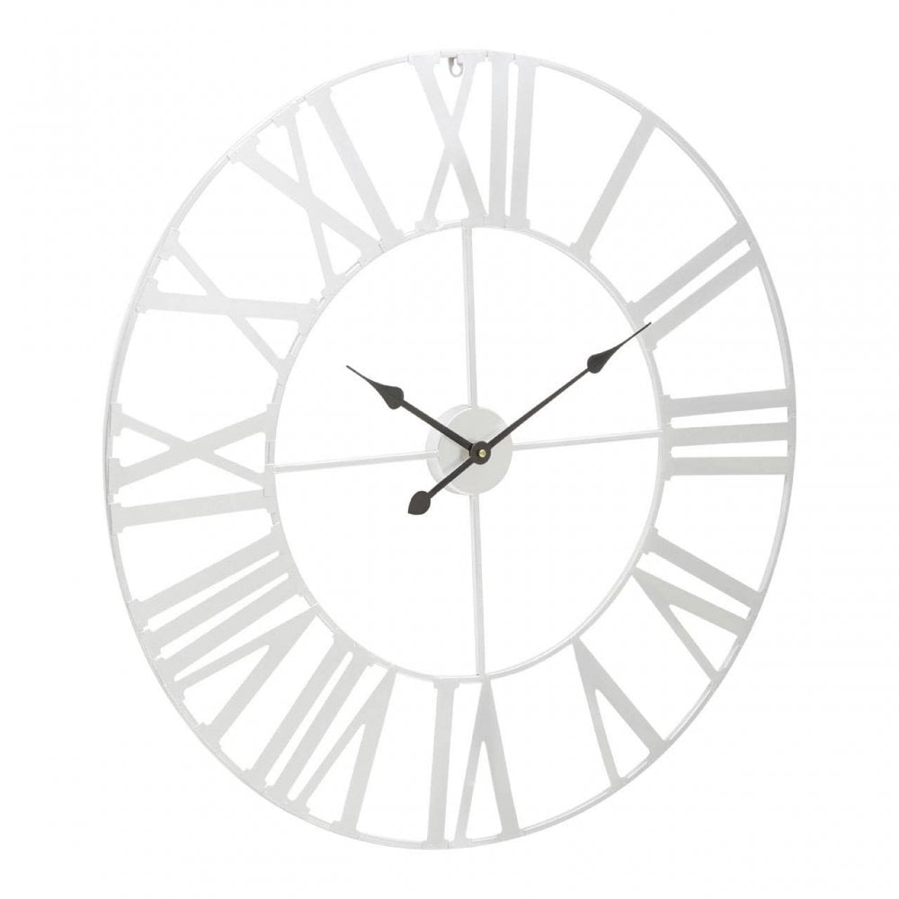 Genova Silver Metal Wall Clock