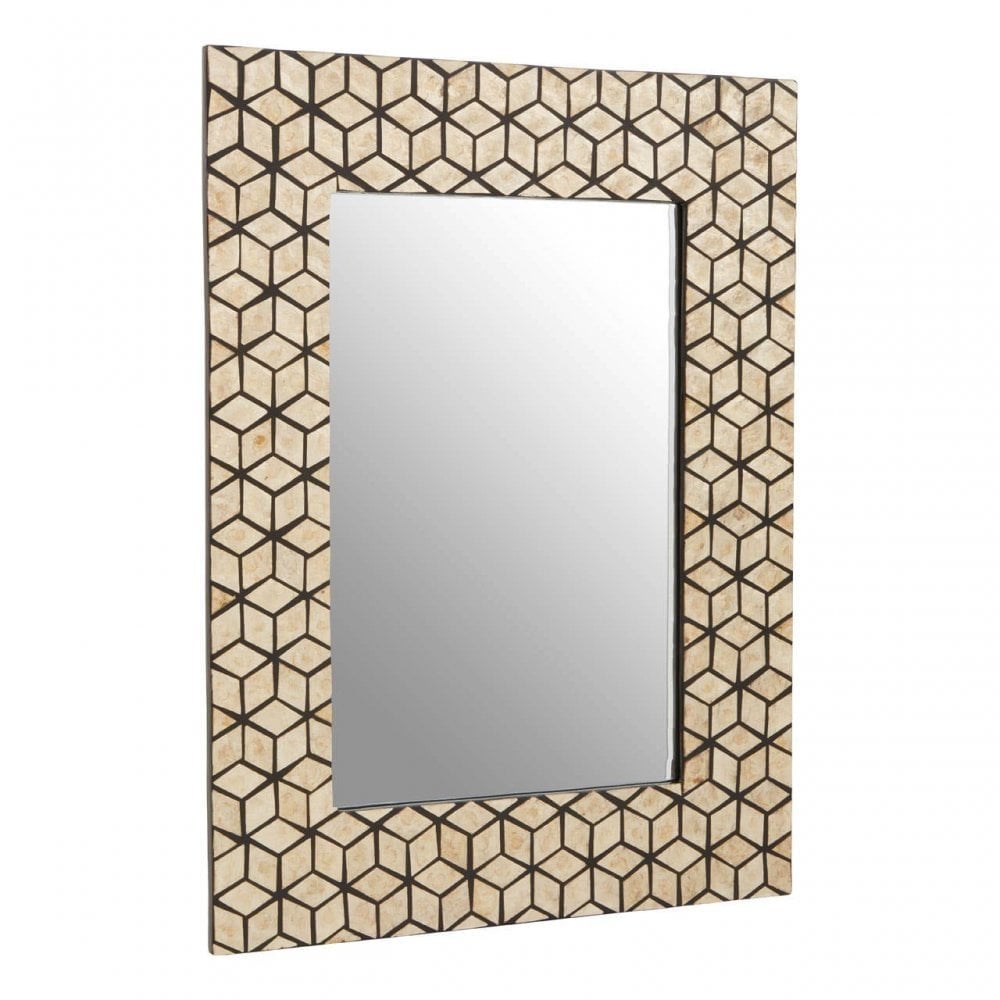 Palu Black And Gold Cm Cube Wall Mirror