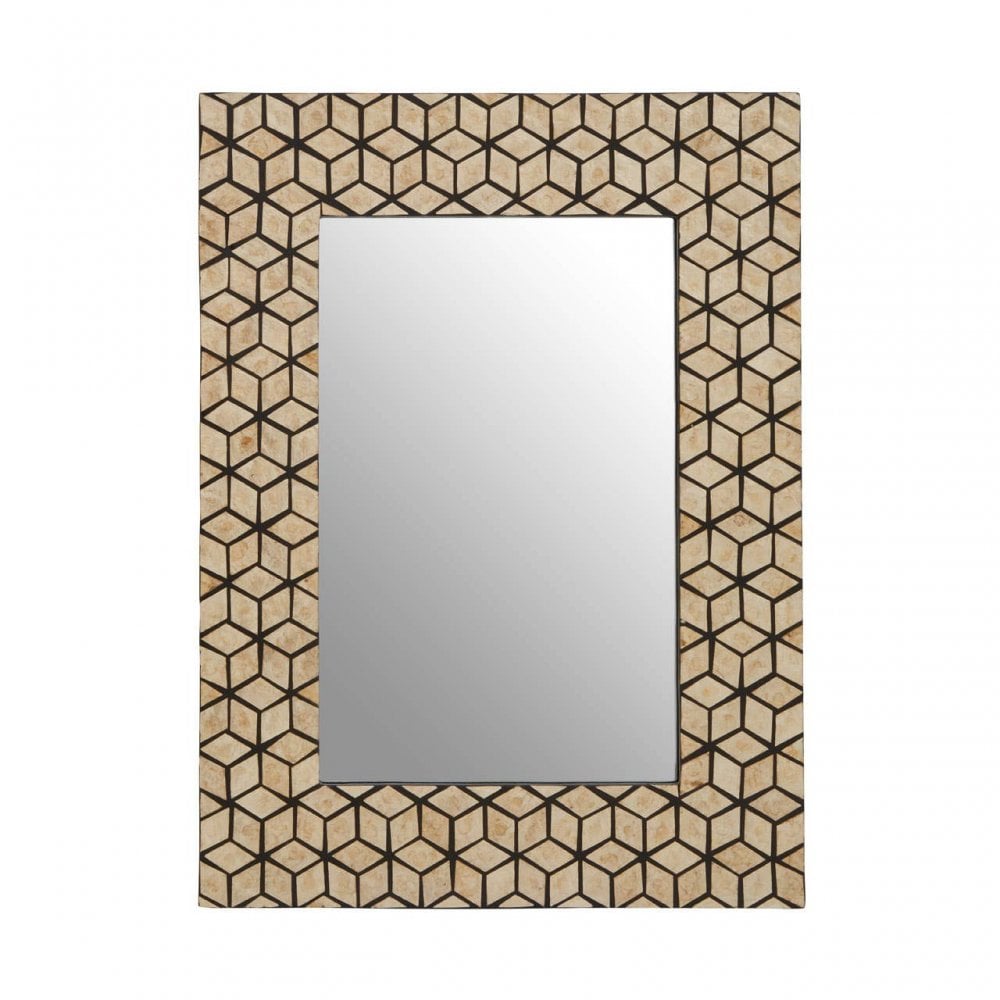 Palu Black And Gold Cm Cube Wall Mirror