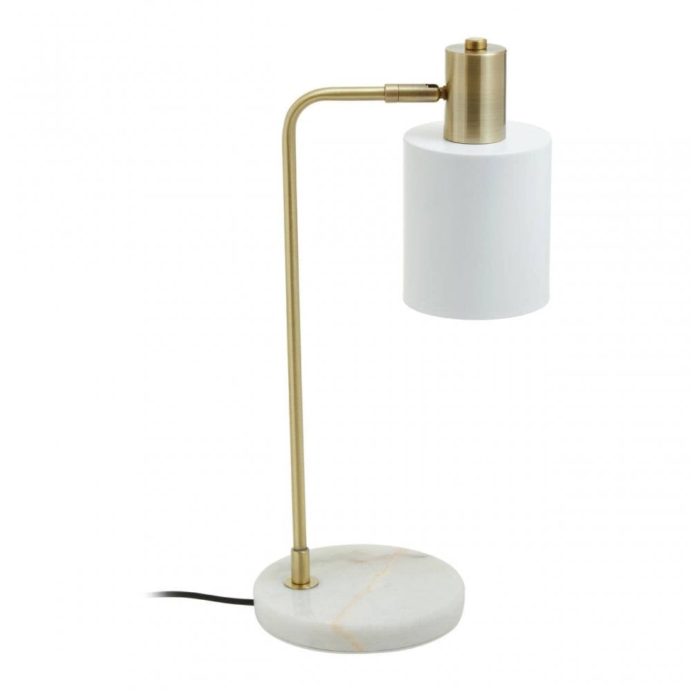 Newton White Shade Desk Lamp