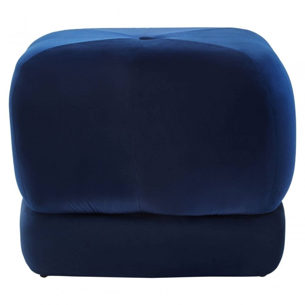 Kaia Midnight Blue Velvet Stool