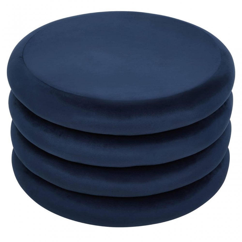 Hartford Midnight Blue Round Stool