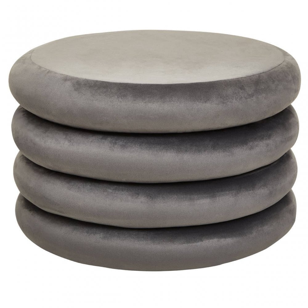 Hartford Grey Round Stool