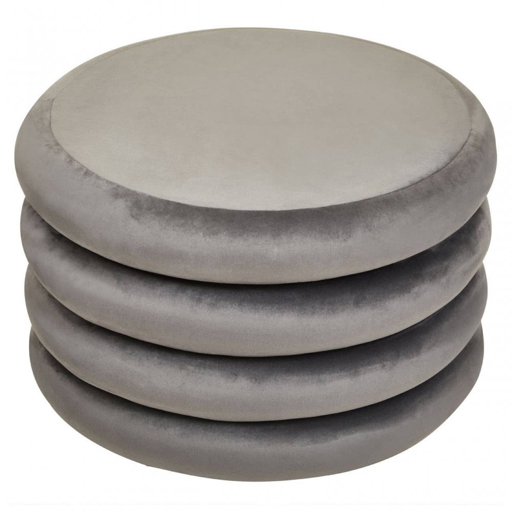 Hartford Grey Round Stool