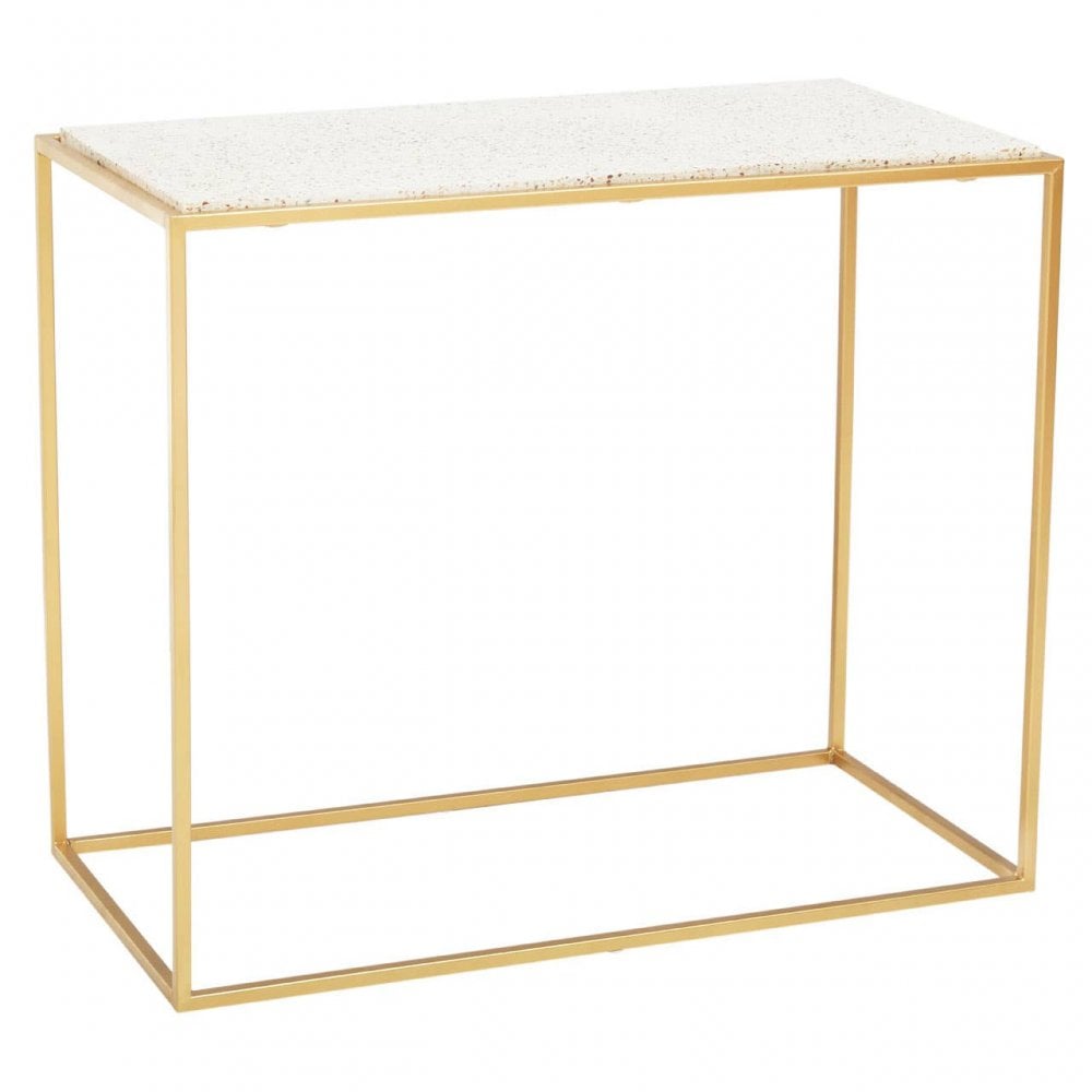 Templar Gold Finish Console Table