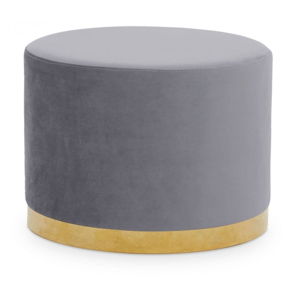 Hagen Grey And Gold Round Stool