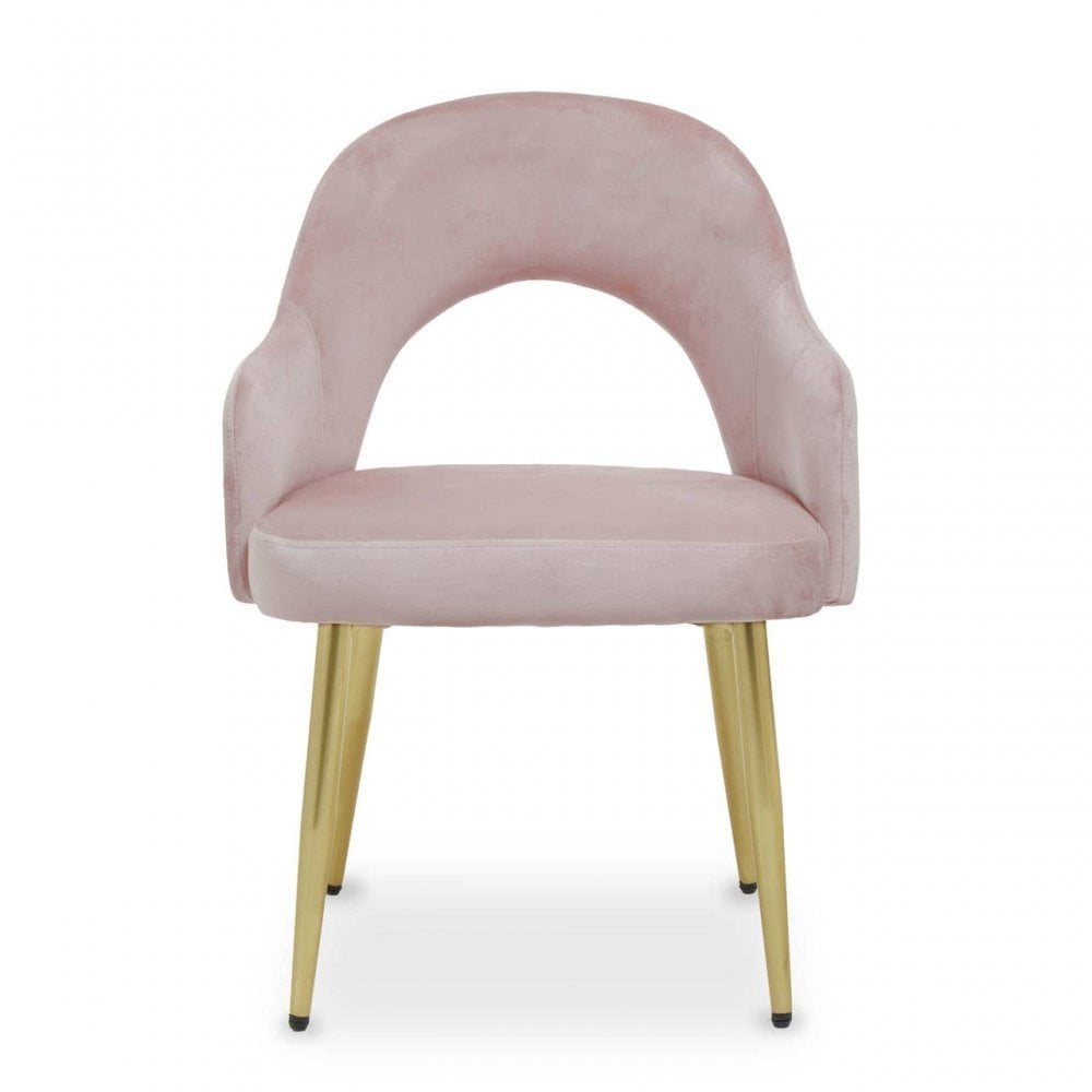 Dani Dusky Pink Velvet Dining Chair