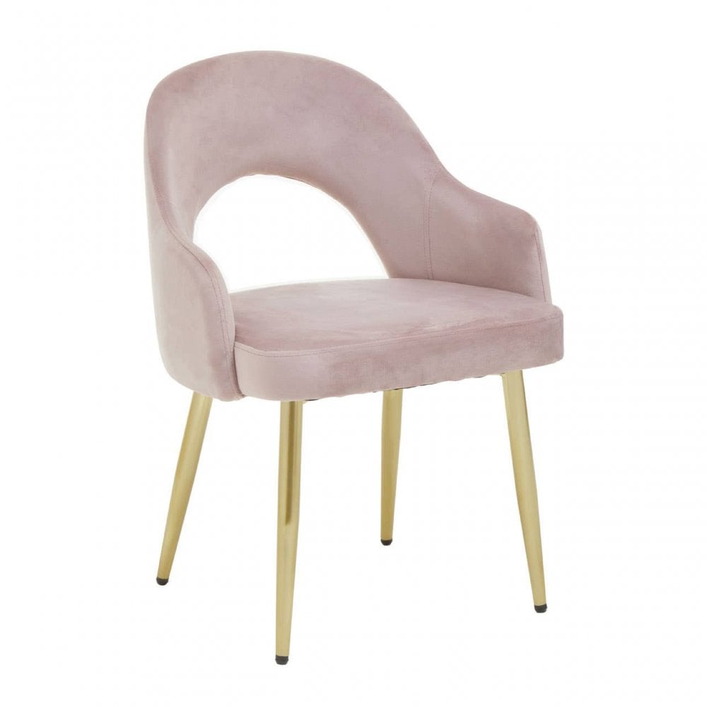 Dani Dusky Pink Velvet Dining Chair