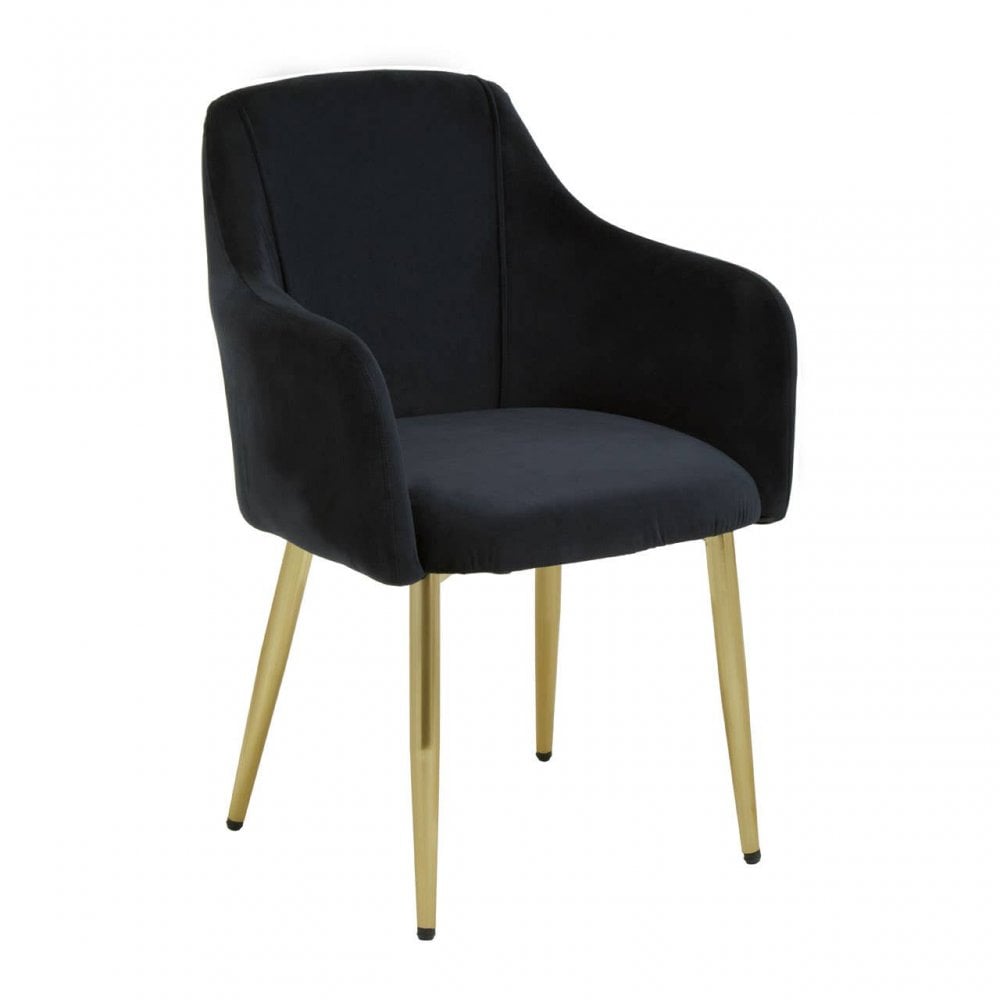 Darcy Black Velvet Dining Chair