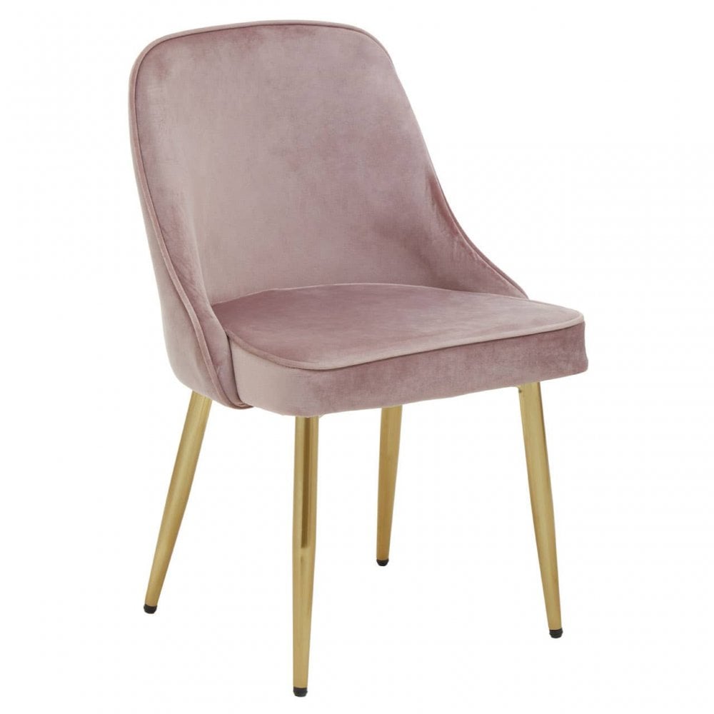 Demi Dusky Pink Velvet Dining Chair