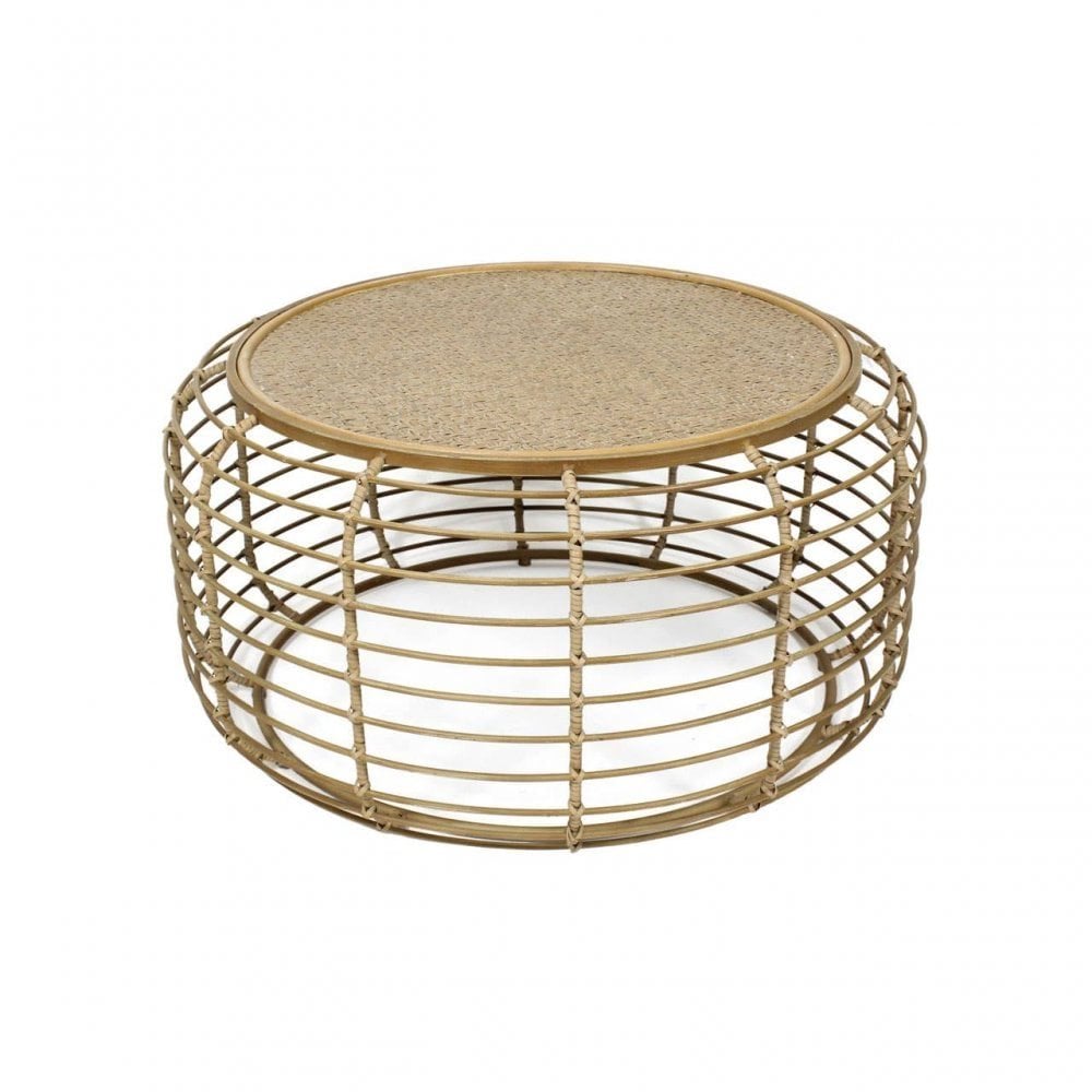 Trento Coffee Table With Rattan Top