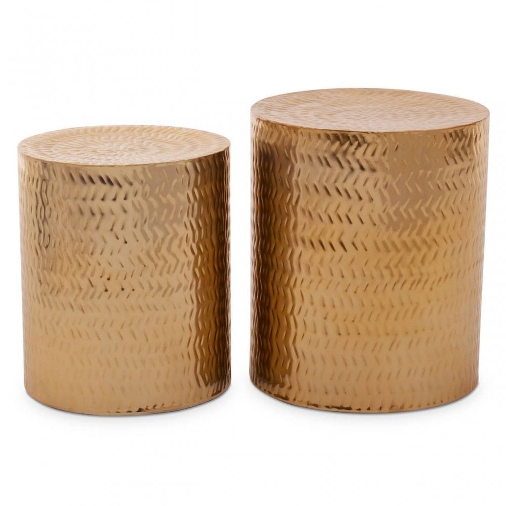 Templar Set Of 2 Gold Finish Stools