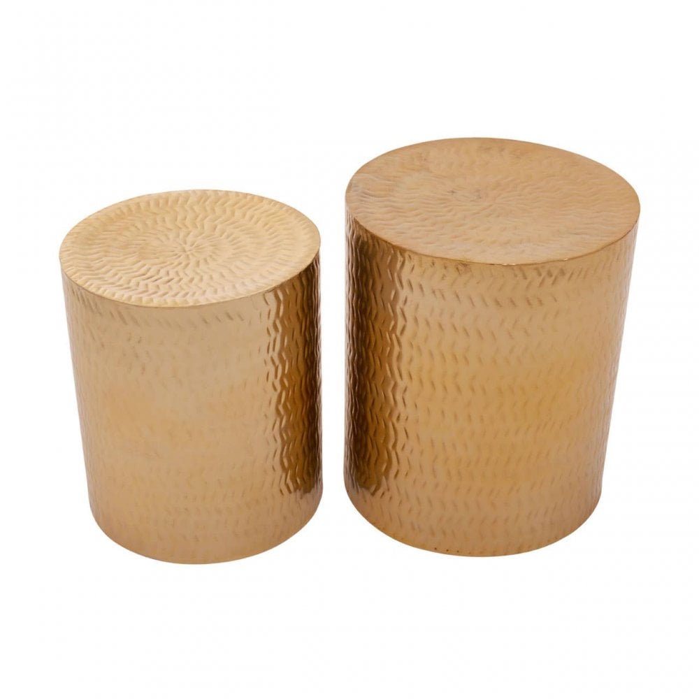 Templar Set Of 2 Gold Finish Stools