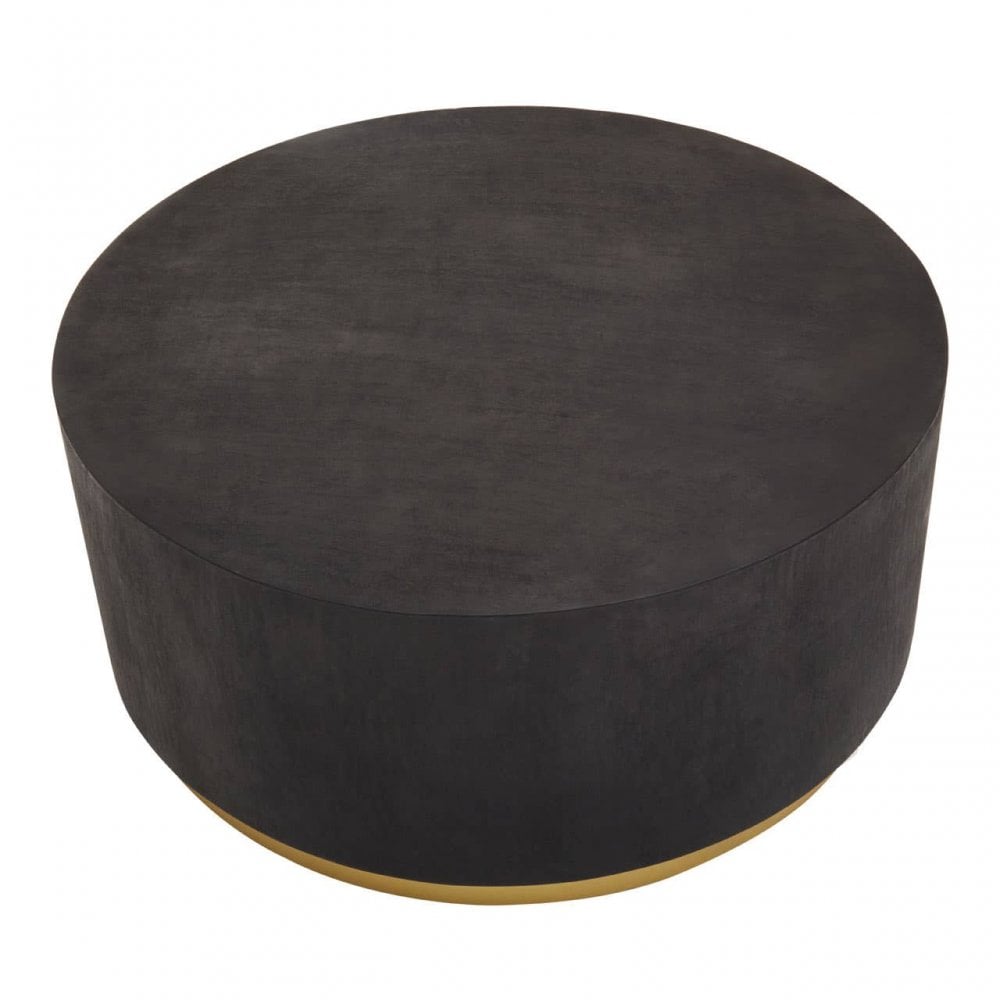 Naro Black And Gold Concrete Look Side Table