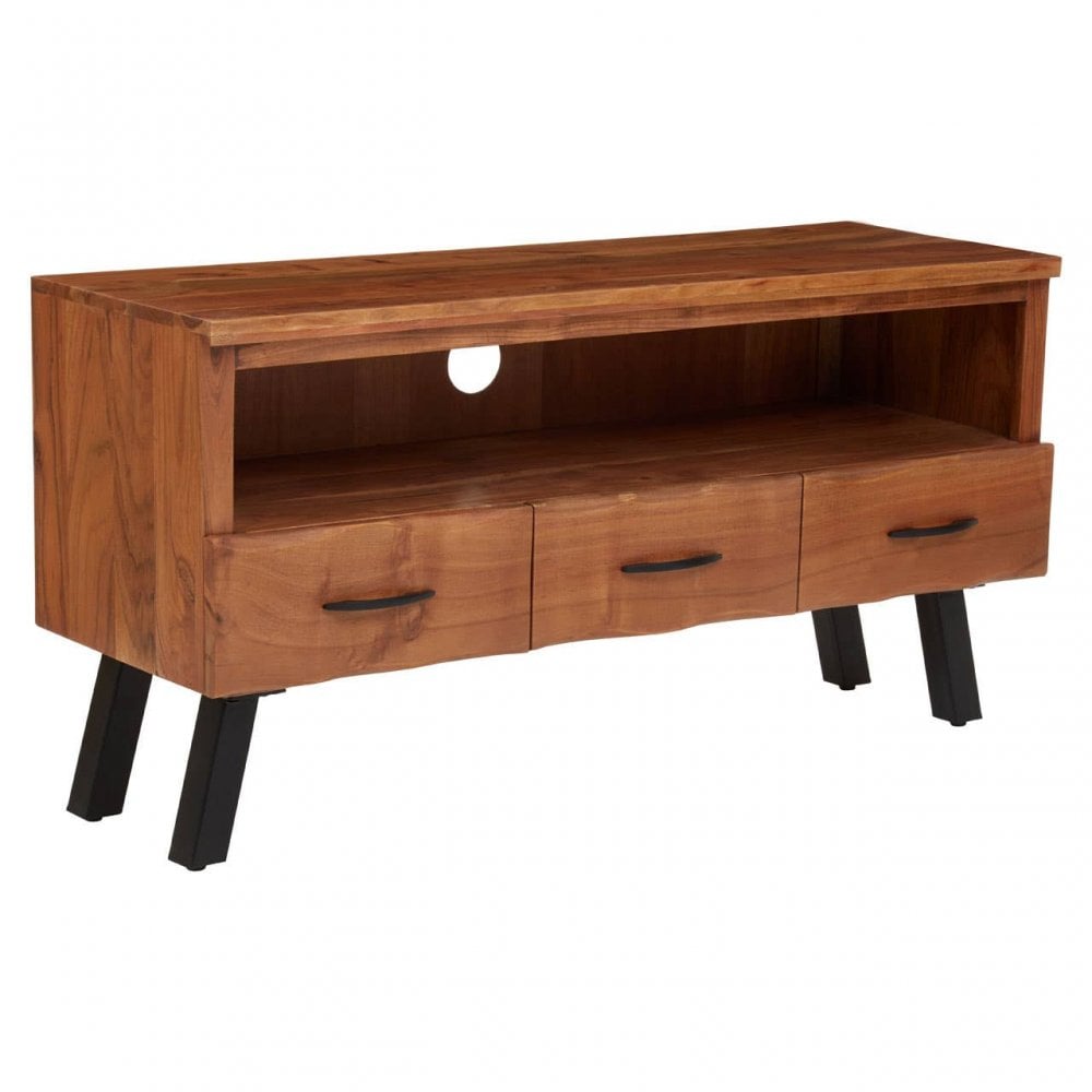 Nashik Three Drawer Acacia Media Unit