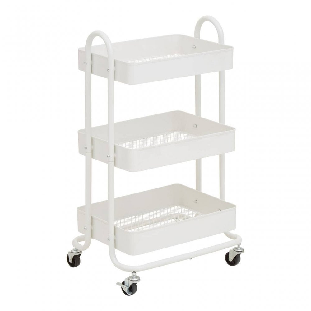 Acero Three Tier White Trolley