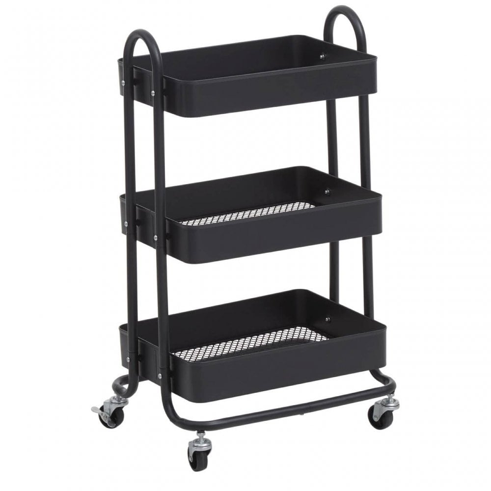 Acero Three Tier Black Trolley