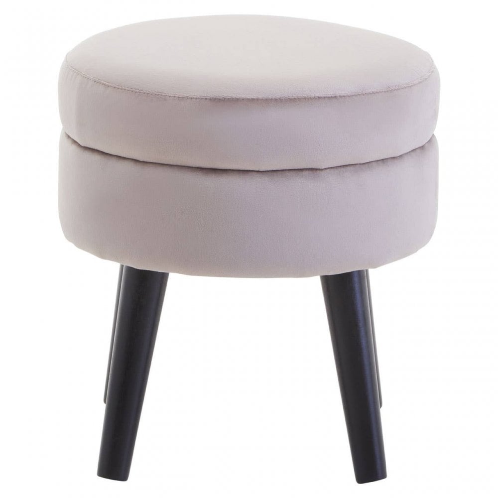 Loretta Mink Velvet Stool