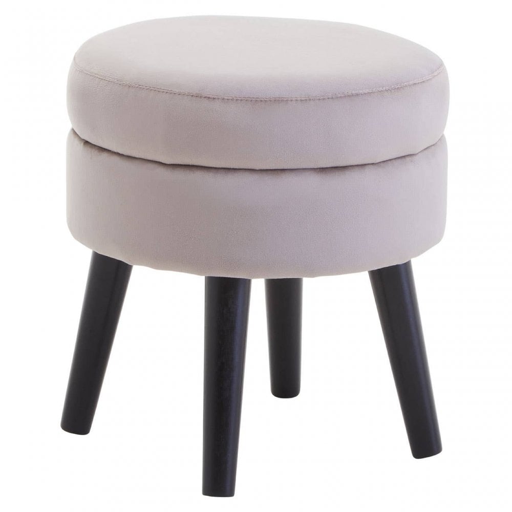 Loretta Mink Velvet Stool