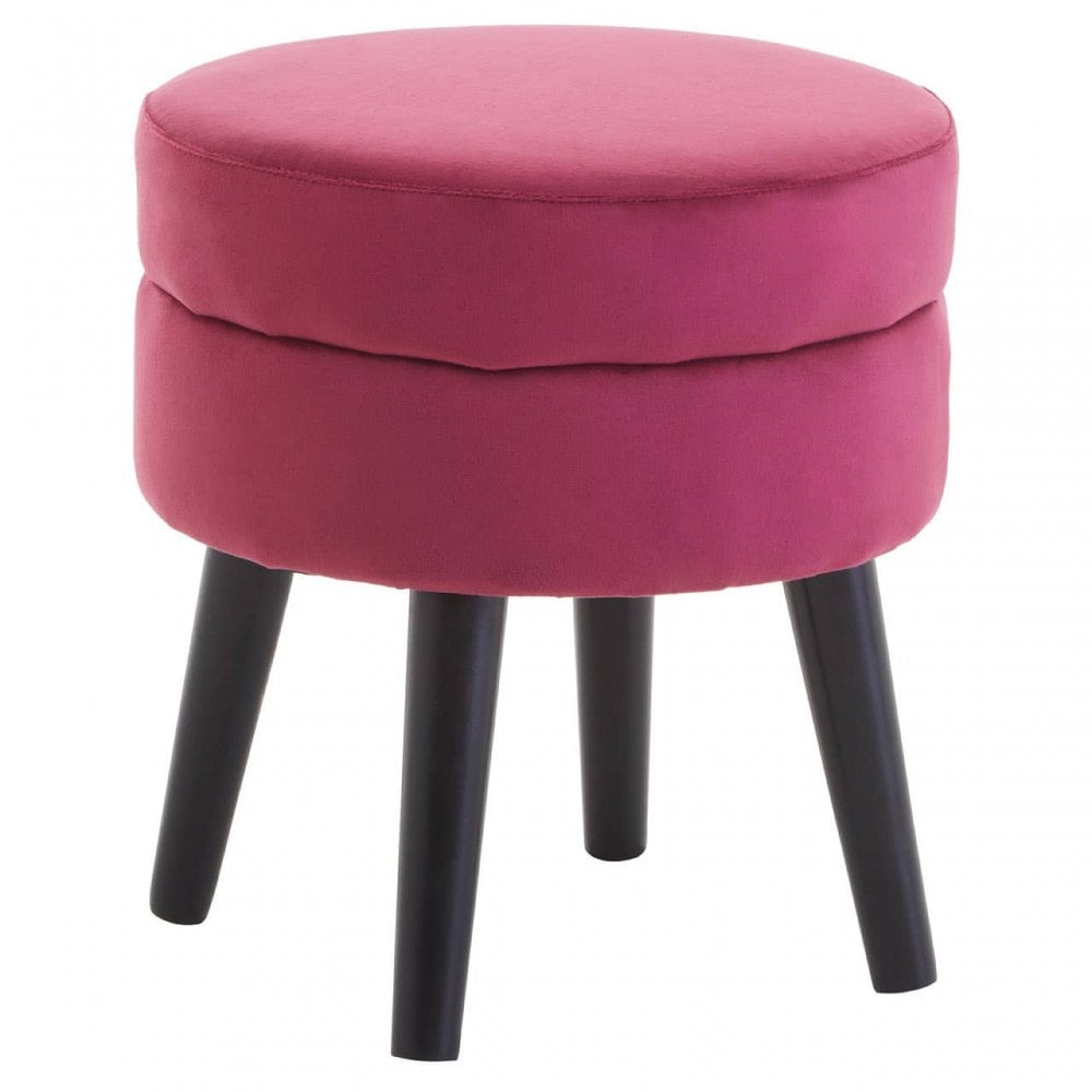 Loretta Wine Velvet Stool