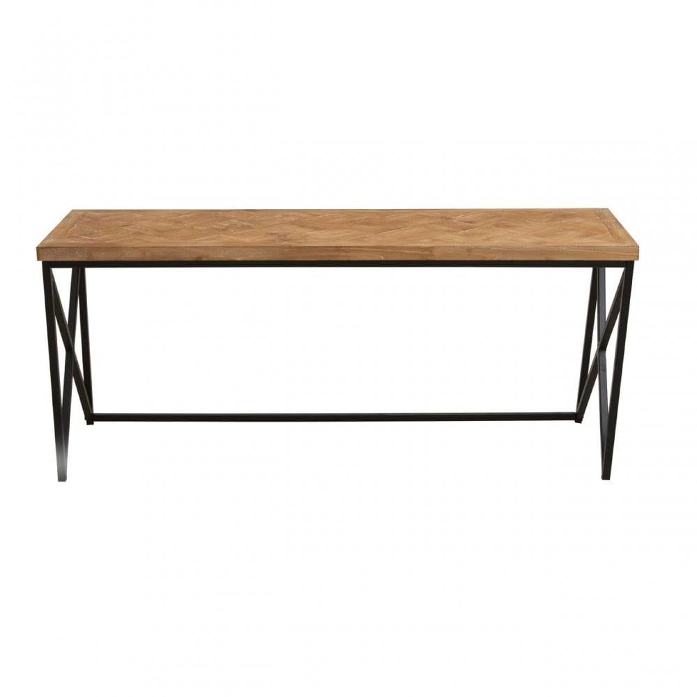 Kickford Coffee Table  With Black Iron Frame