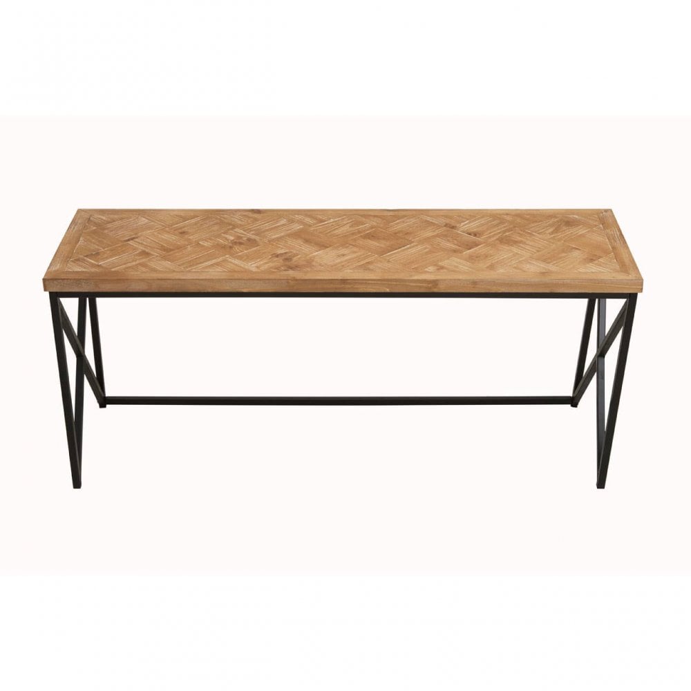 Kickford Coffee Table  With Black Iron Frame